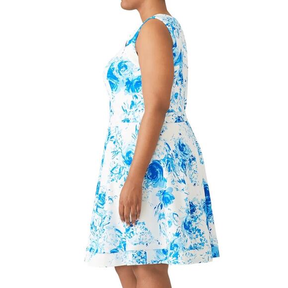 Jay Godfrey Brenda Blue Floral Dress NWOT - Picture 7 of 8
